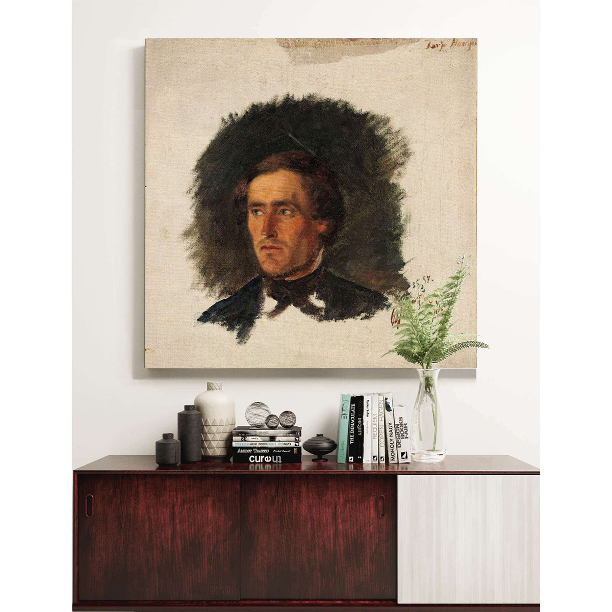 Portrait Of The Farmer Osten Tollefsen From Sandaak by Adolph Tidemand