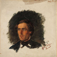 Portrait Of The Farmer Osten Tollefsen From Sandaak by Adolph Tidemand