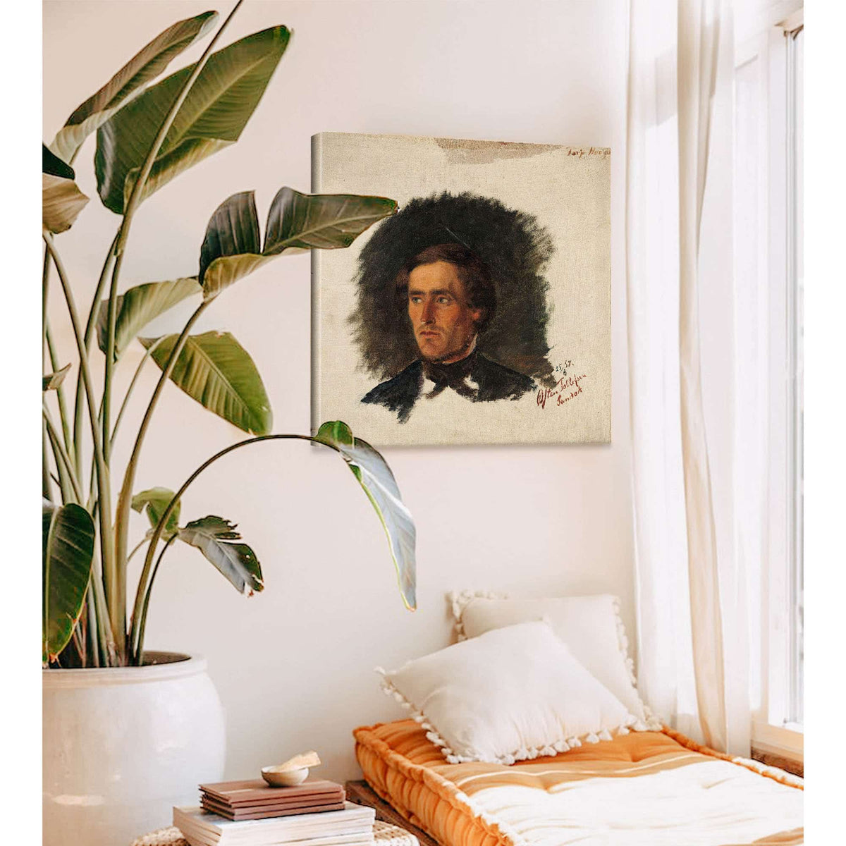 Portrait Of The Farmer Osten Tollefsen From Sandaak by Adolph Tidemand