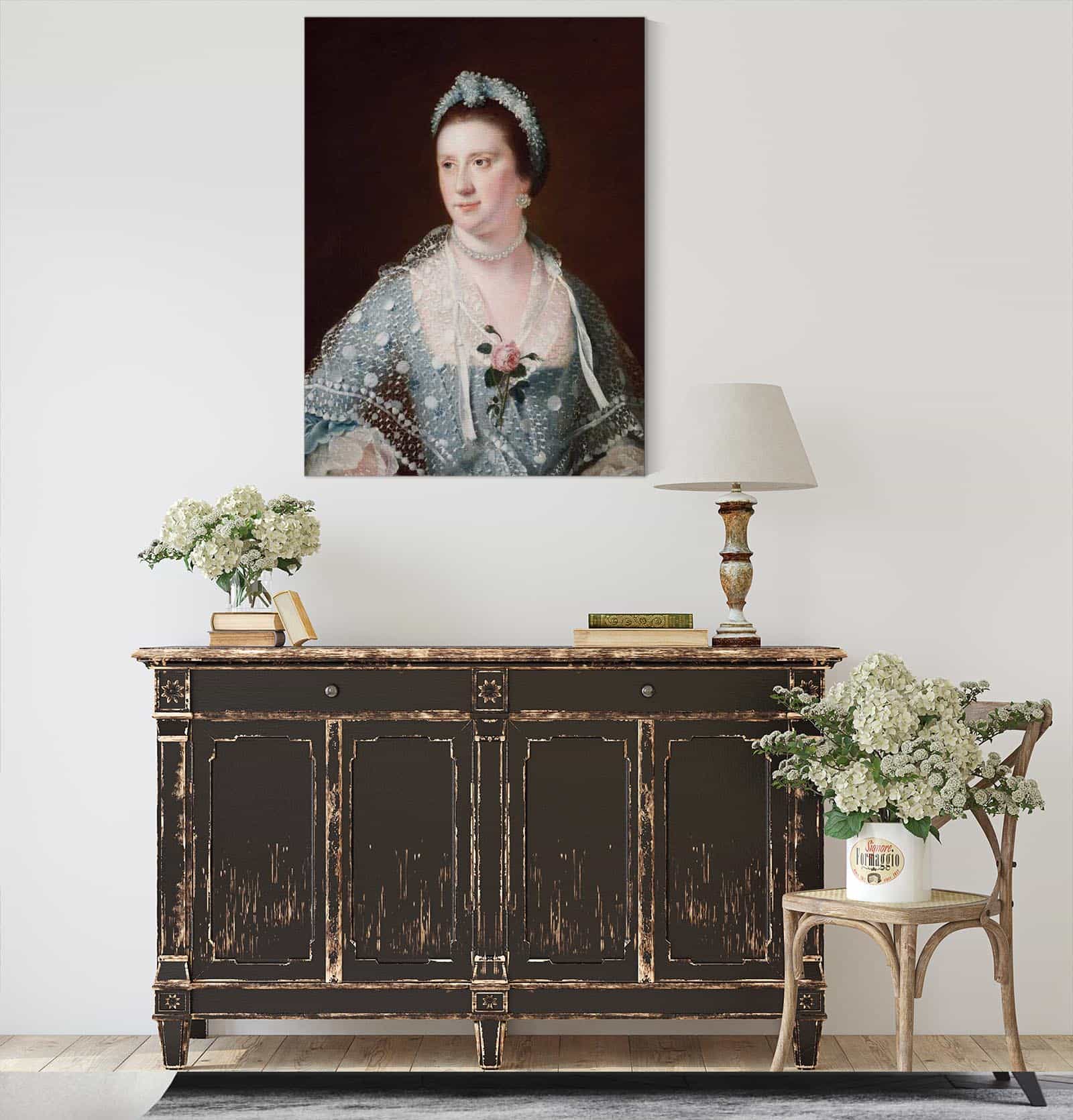Portrait Of The Hon Mrs Boyle Between And by Joseph Wright Of Derby