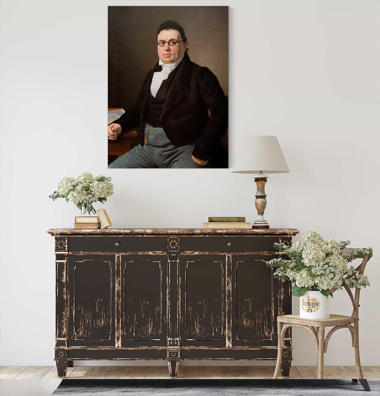 Portrait Of The Merchant Joseph Raphael by Christoffer Wilhelm Eckersberg