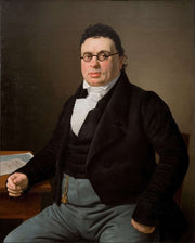 Portrait Of The Merchant Joseph Raphael by Christoffer Wilhelm Eckersberg