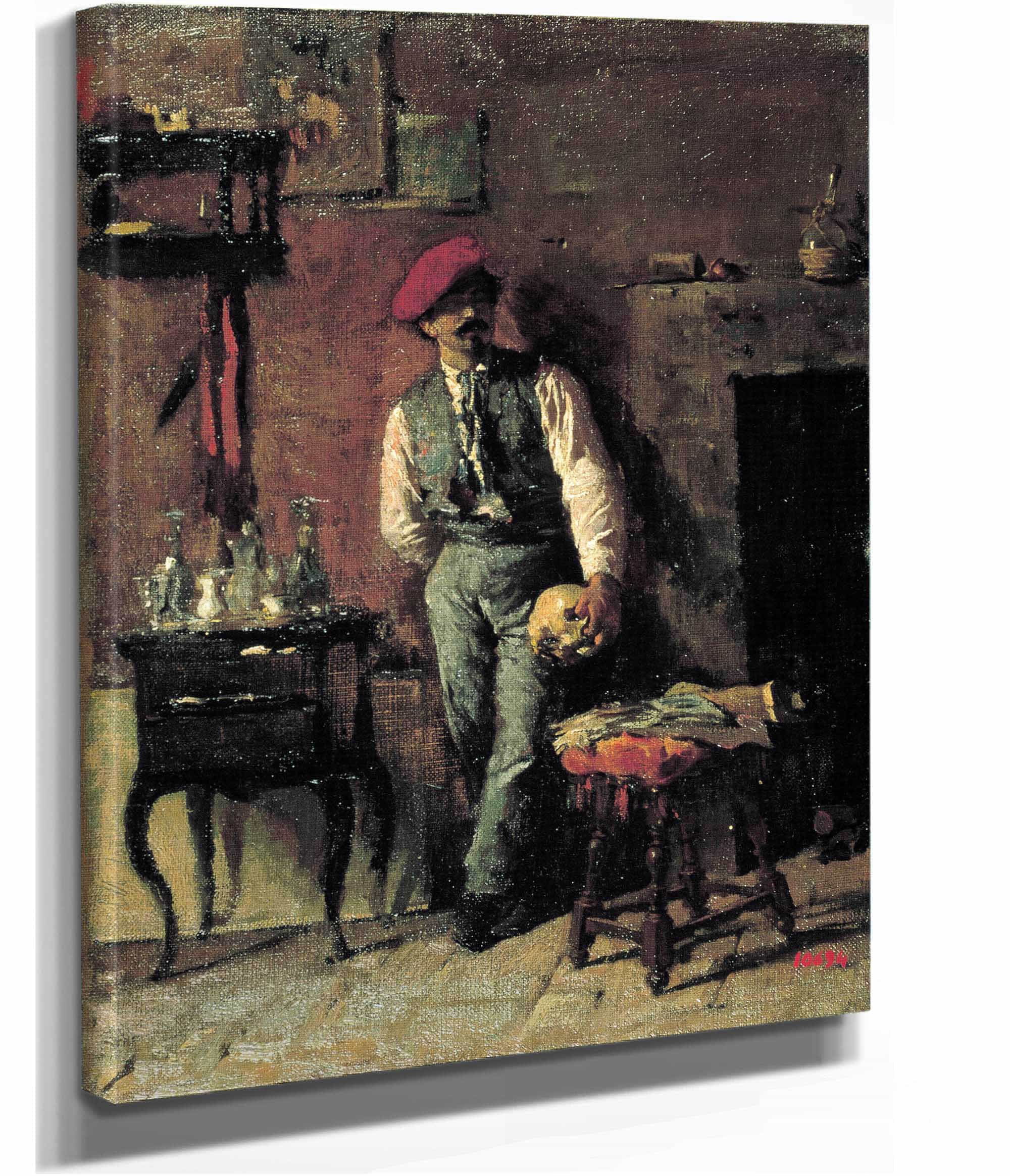 Portrait Of The Painter Joaquim Agrassot by Mariano Fortuny Marsal