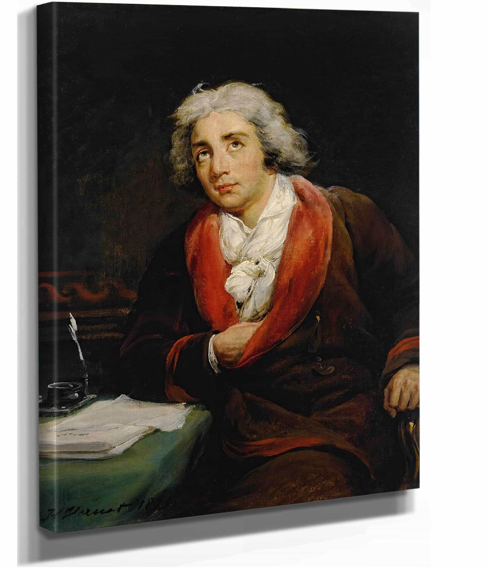 Portrait Of The Poet Andre Chenier  by Horace Vernet