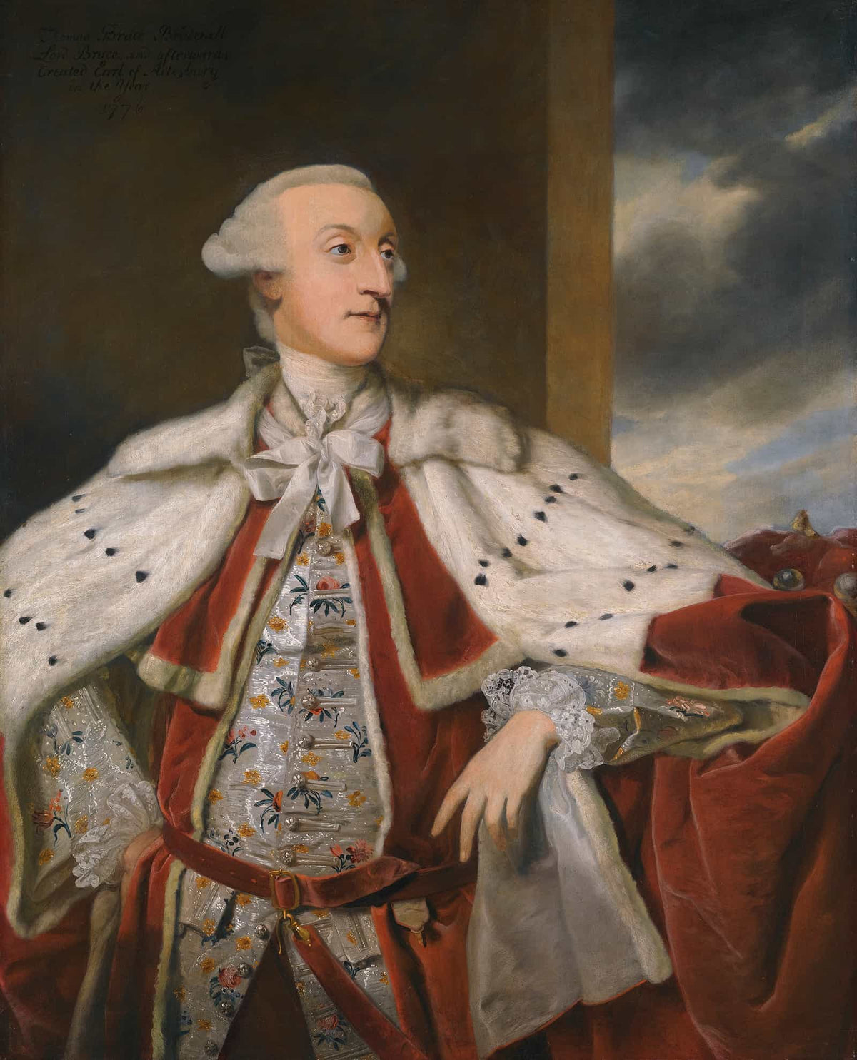 Portrait Of Thomas Bruce Brudenell Bruce Later St Earl Of Ailesbury by Sir Joshua Reynolds