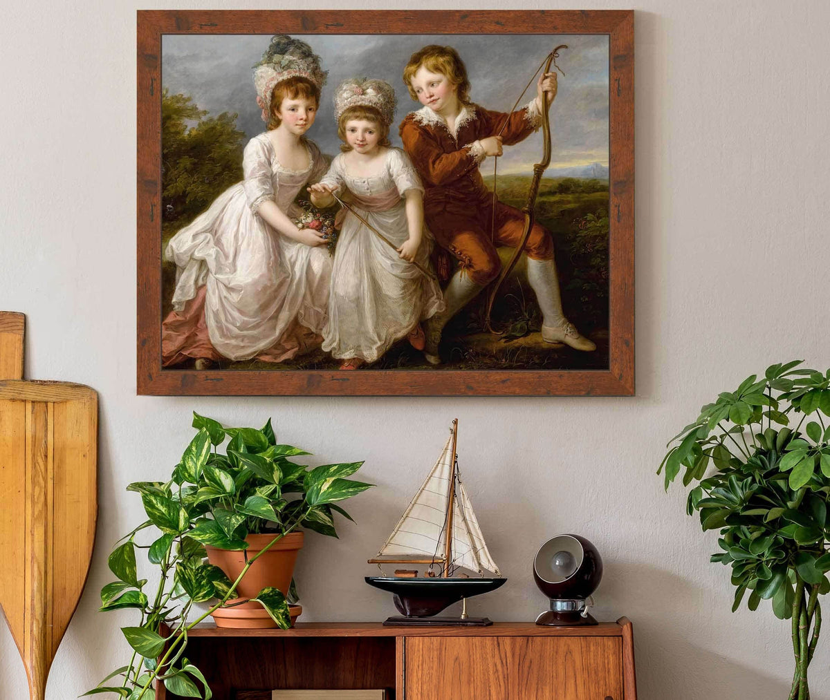 Portrait Of Three Children by Angelica Kauffmann