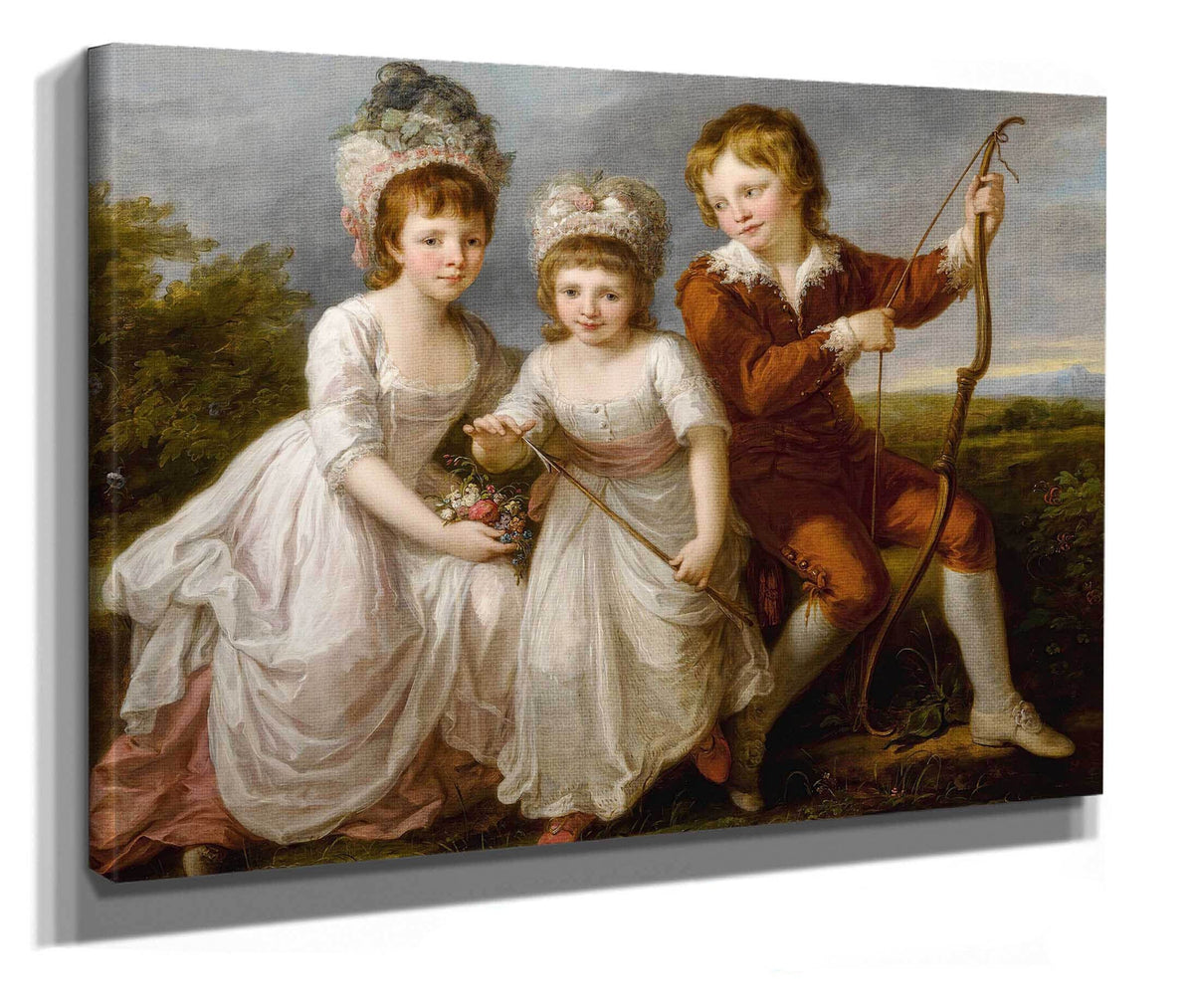 Portrait Of Three Children by Angelica Kauffmann
