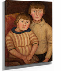 Portrait Of Two Children by Tadeusz Makowski