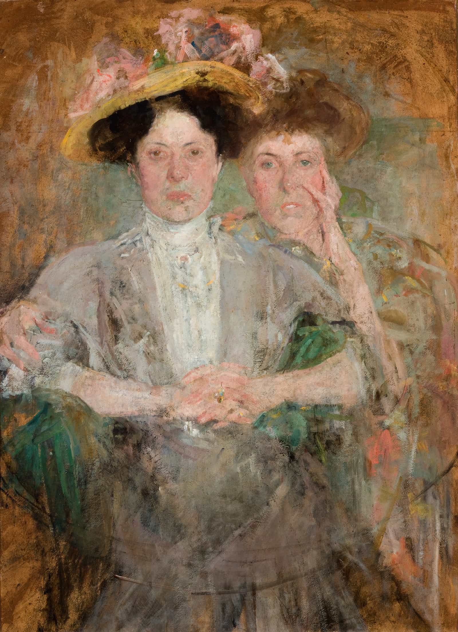 Portrait Of Two Young Ladies by Olga Boznanska