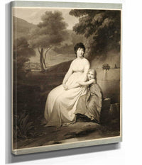 Portrait Said To Be Of Mrs Tallien And Her Daughter In A Park by Louis Leopold Boilly