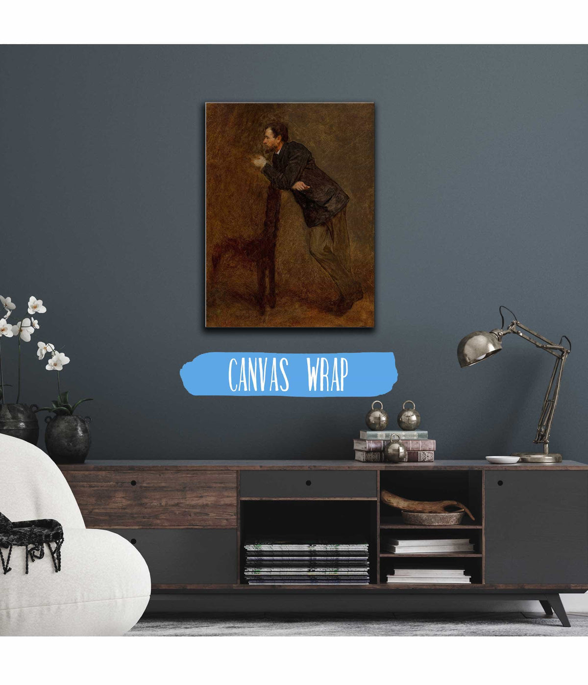 Portrait Sketch Of Sanford Gifford by Eastman Johnson