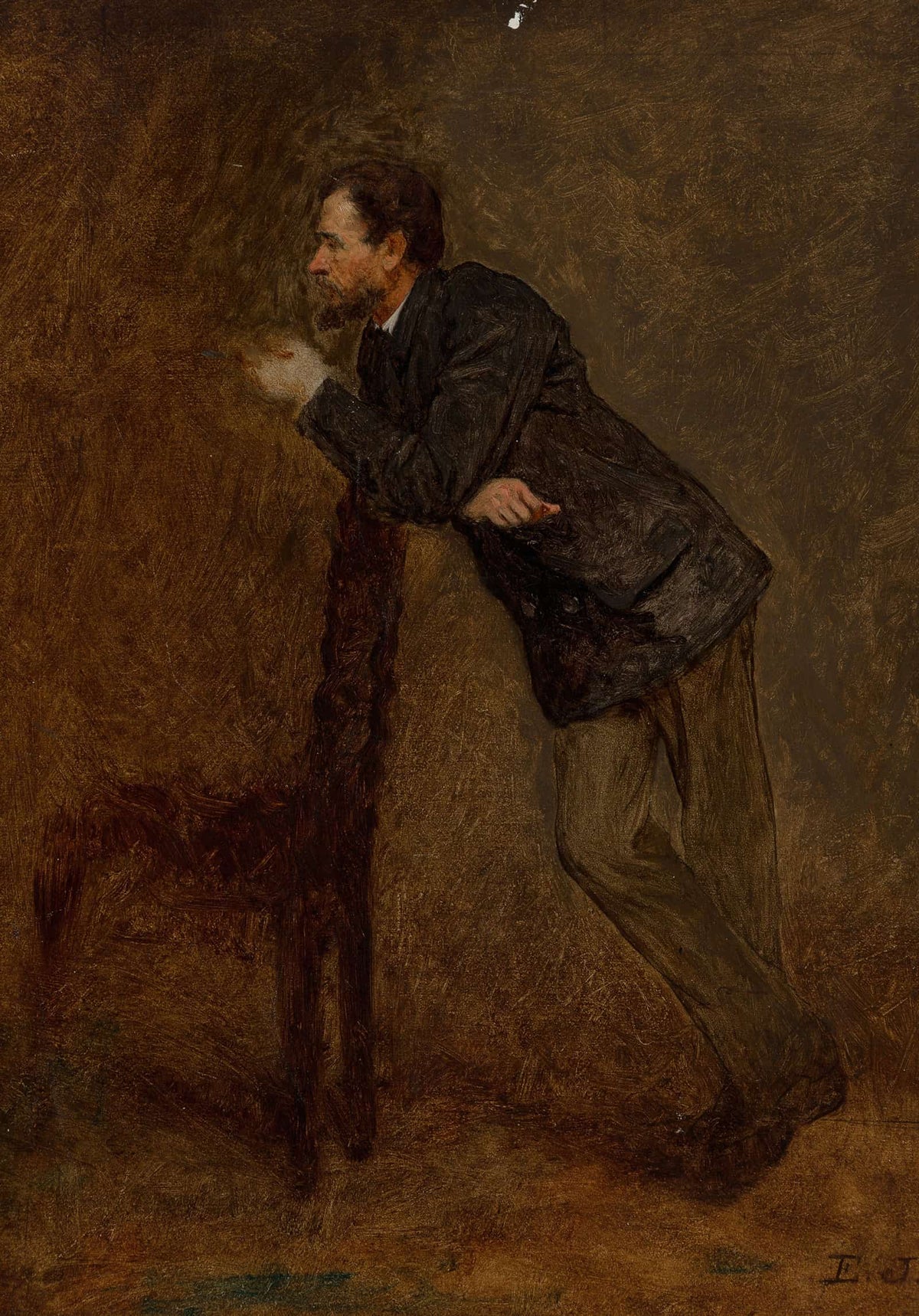 Portrait Sketch Of Sanford Gifford by Eastman Johnson