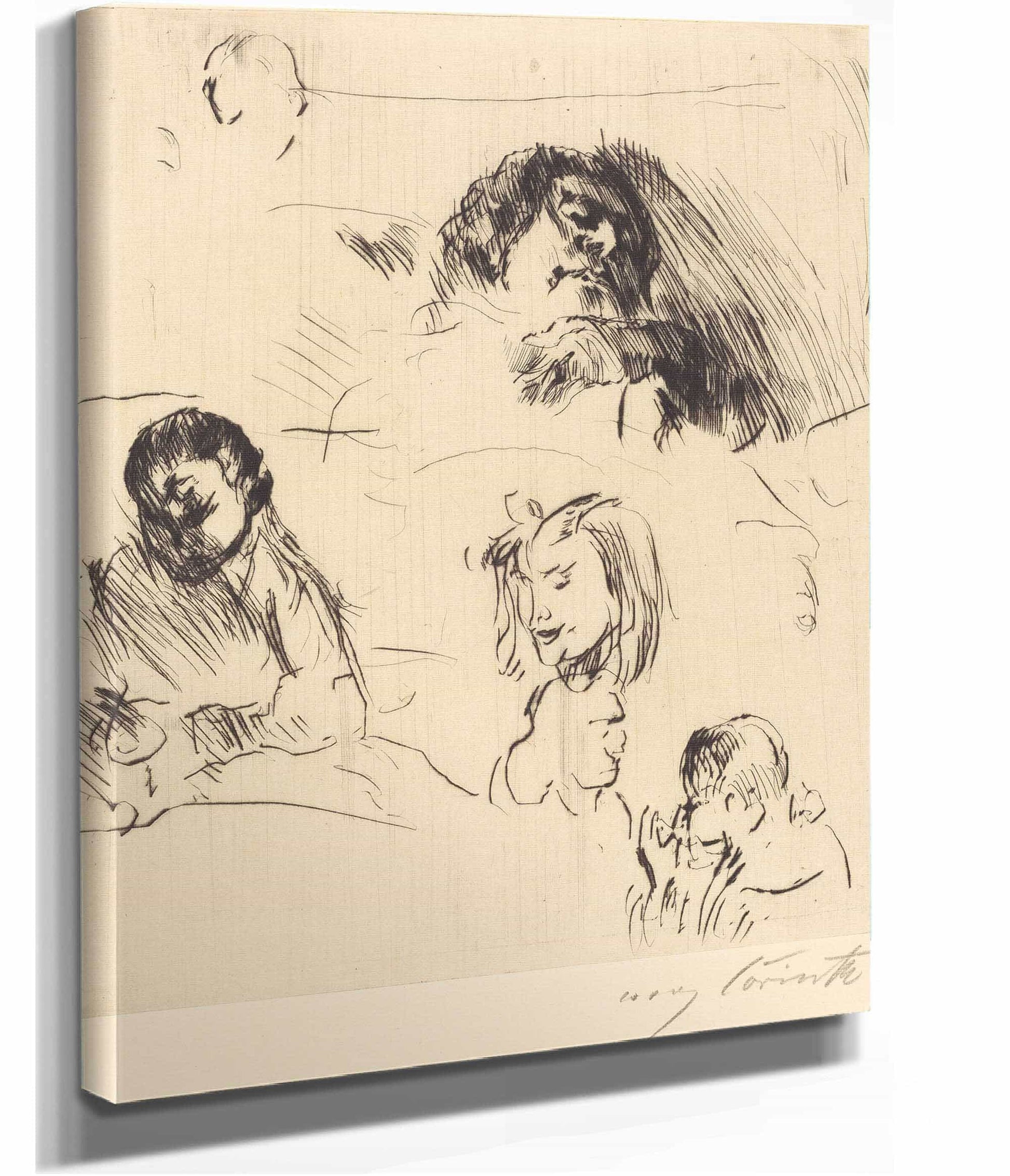 Portrait Sketches Verschiedene Bilnisstudien by Lovis Corinth