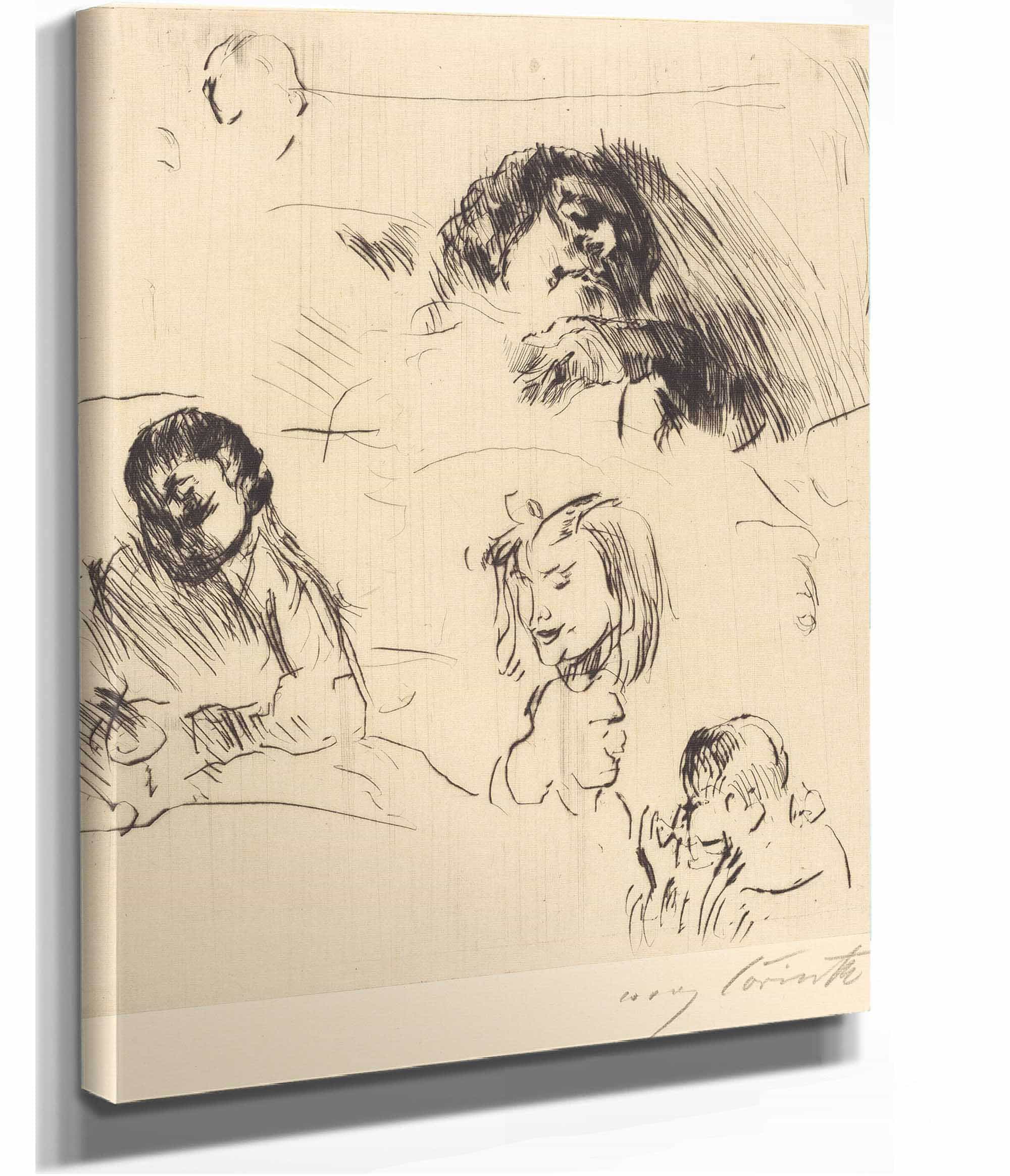 Portrait Sketches Verschiedene Bilnisstudien by Lovis Corinth