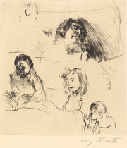 Portrait Sketches Verschiedene Bilnisstudien by Lovis Corinth