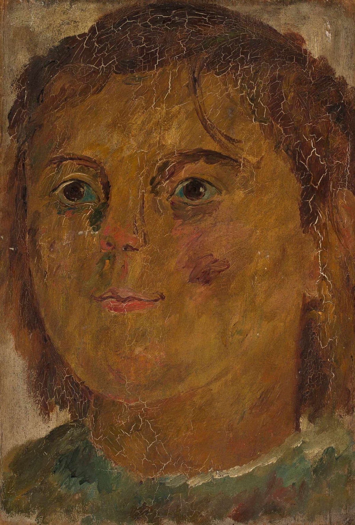 Portrait Study Of A Little Girl by Tadeusz Makowski