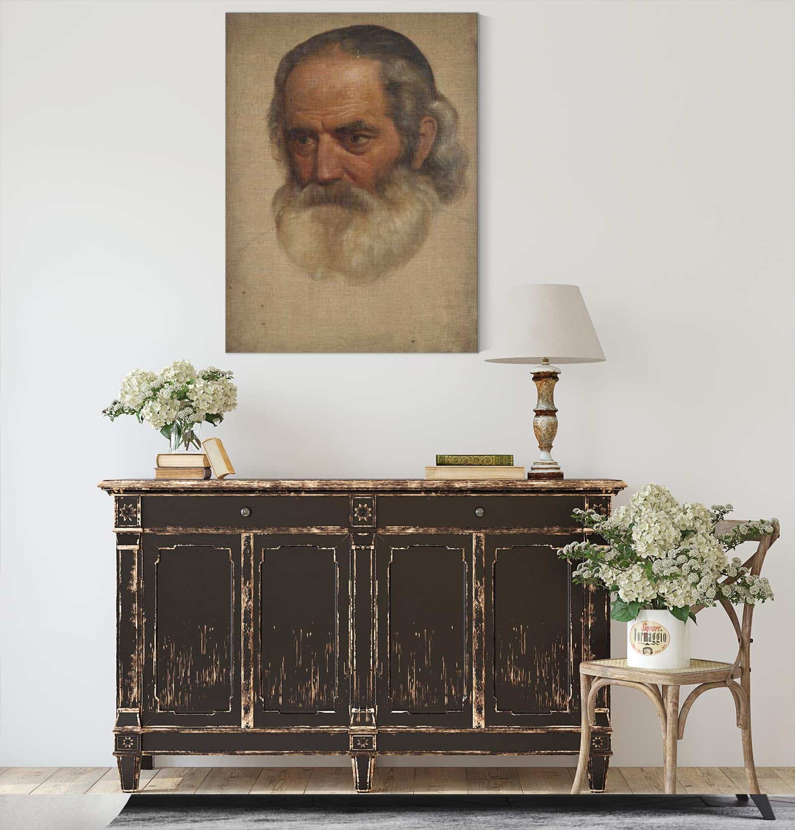 Portrait Study Of An Old Man by Adolph Tidemand