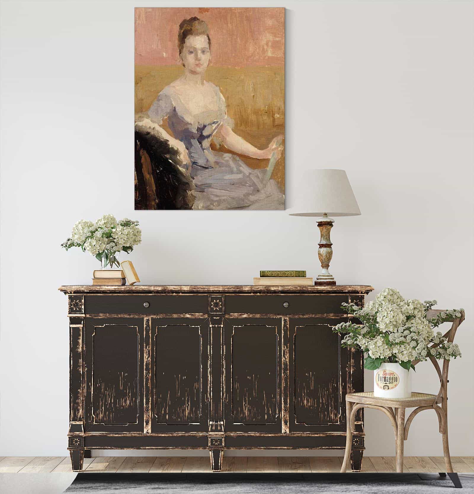 Portrait Study Of Countess Augusta Lewenhaupt by Albert Edelfelt