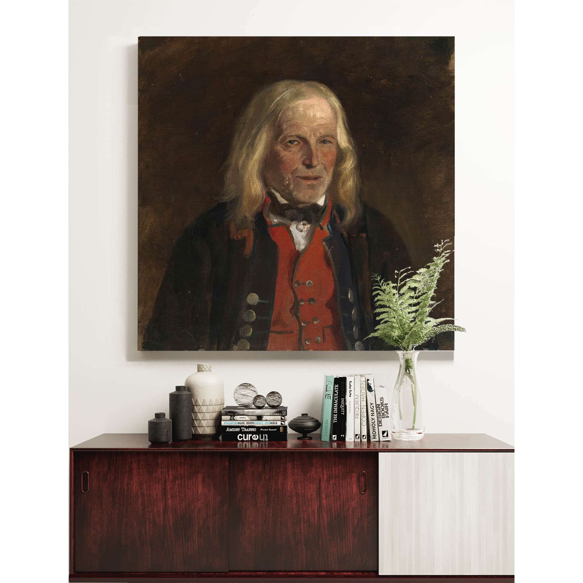 Portrait Study Of The Farmer Jan Sandve by Adolph Tidemand