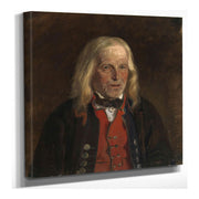 Portrait Study Of The Farmer Jan Sandve by Adolph Tidemand