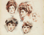 Portraits De Marthe Letellier Et Dellen Helleu by Paul Cesar Helleu
