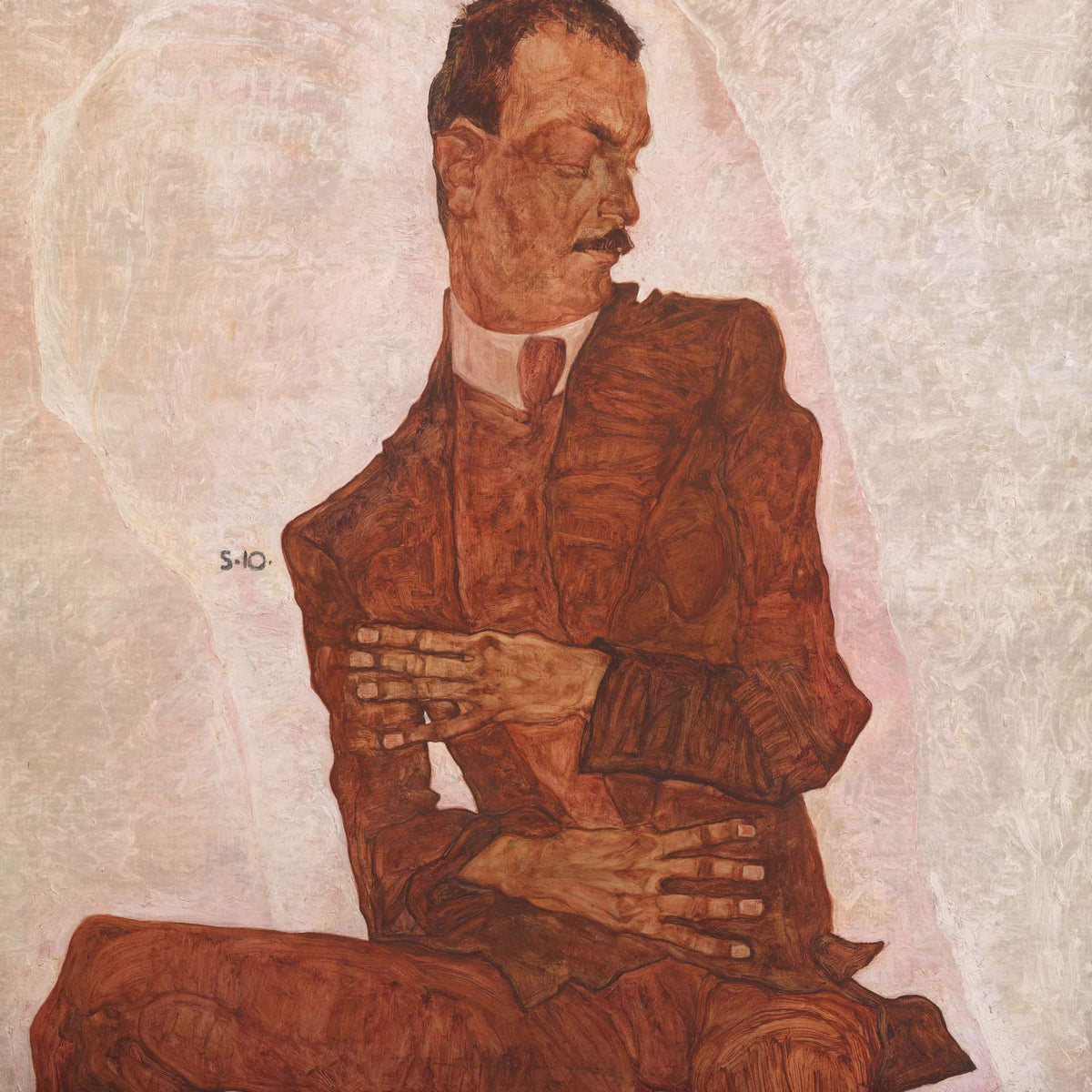 Portrat Arthur Roessler by Egon Schiele