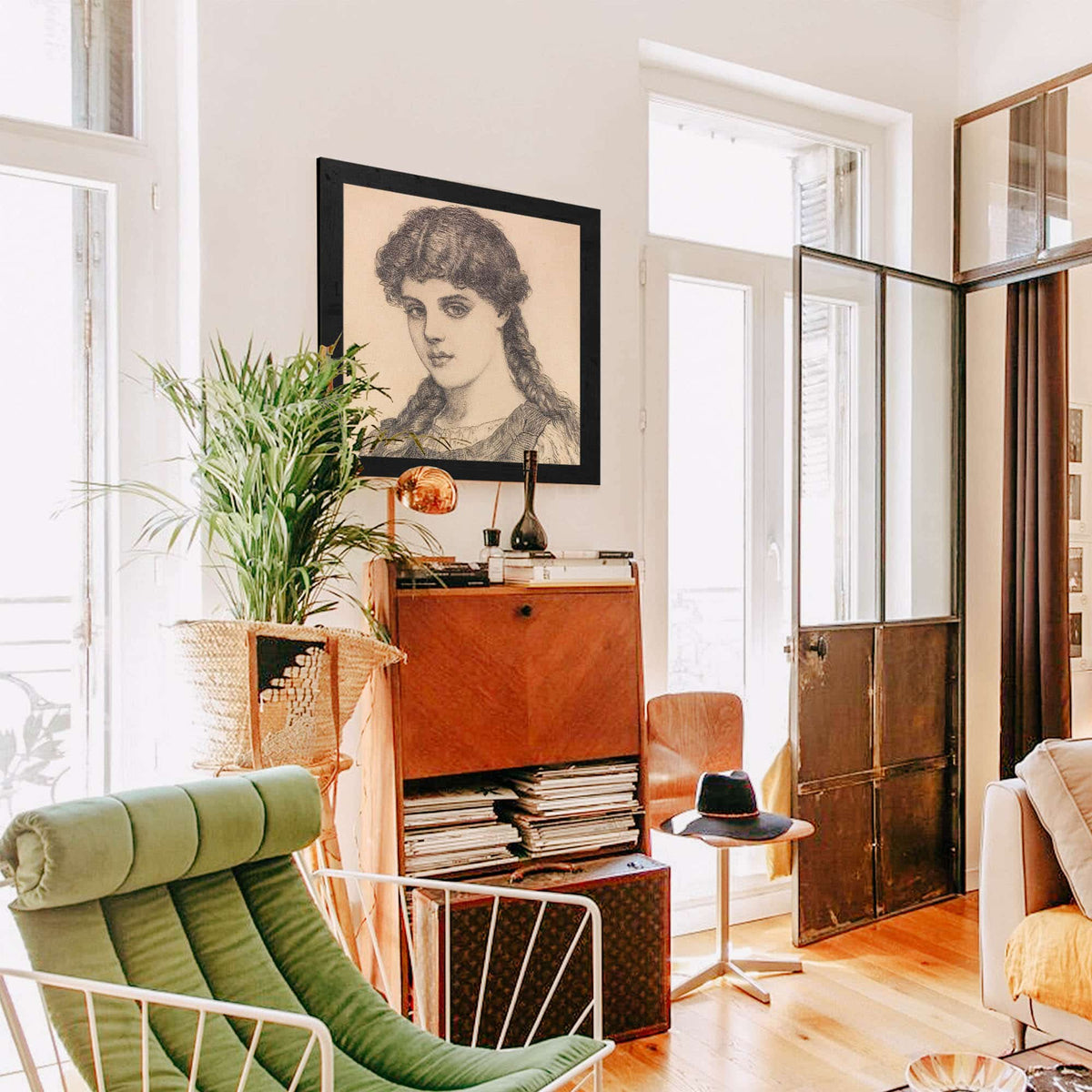 Portrat Eines Madchens Mit Zopfen by Franz Von Defregger