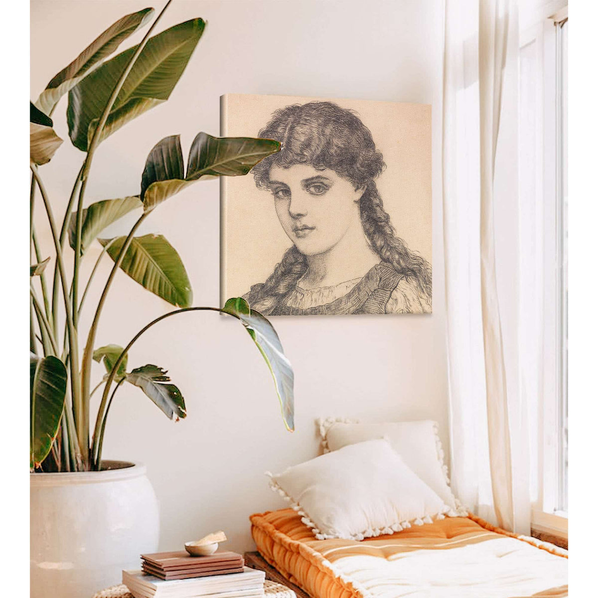 Portrat Eines Madchens Mit Zopfen by Franz Von Defregger