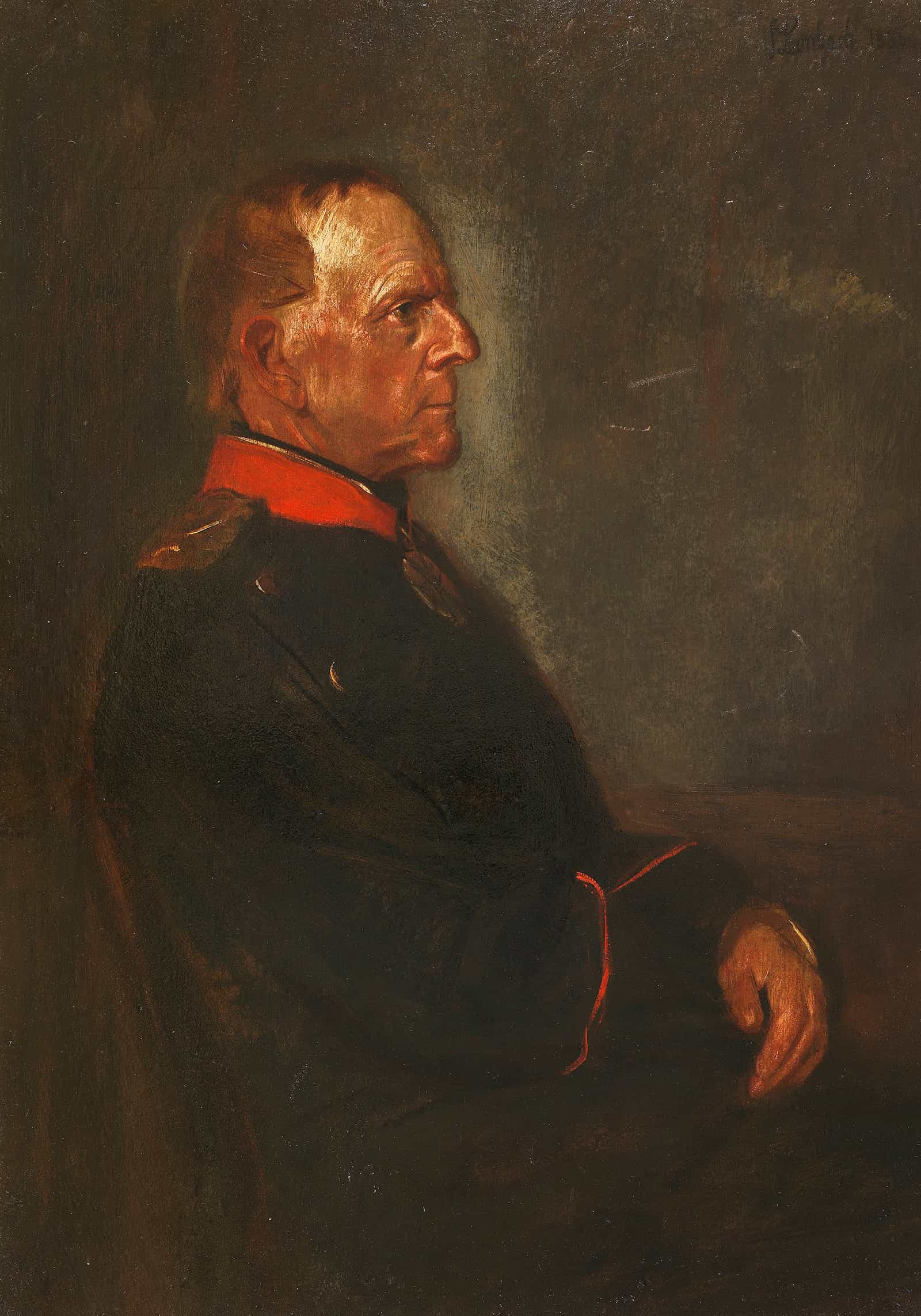 Portrat Helmut Graf Von Moltke by Franz Von Lenbach