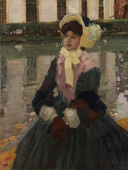 Portrat Veronika Kirmaier Im Schleissheimer Garten by Leo Putz