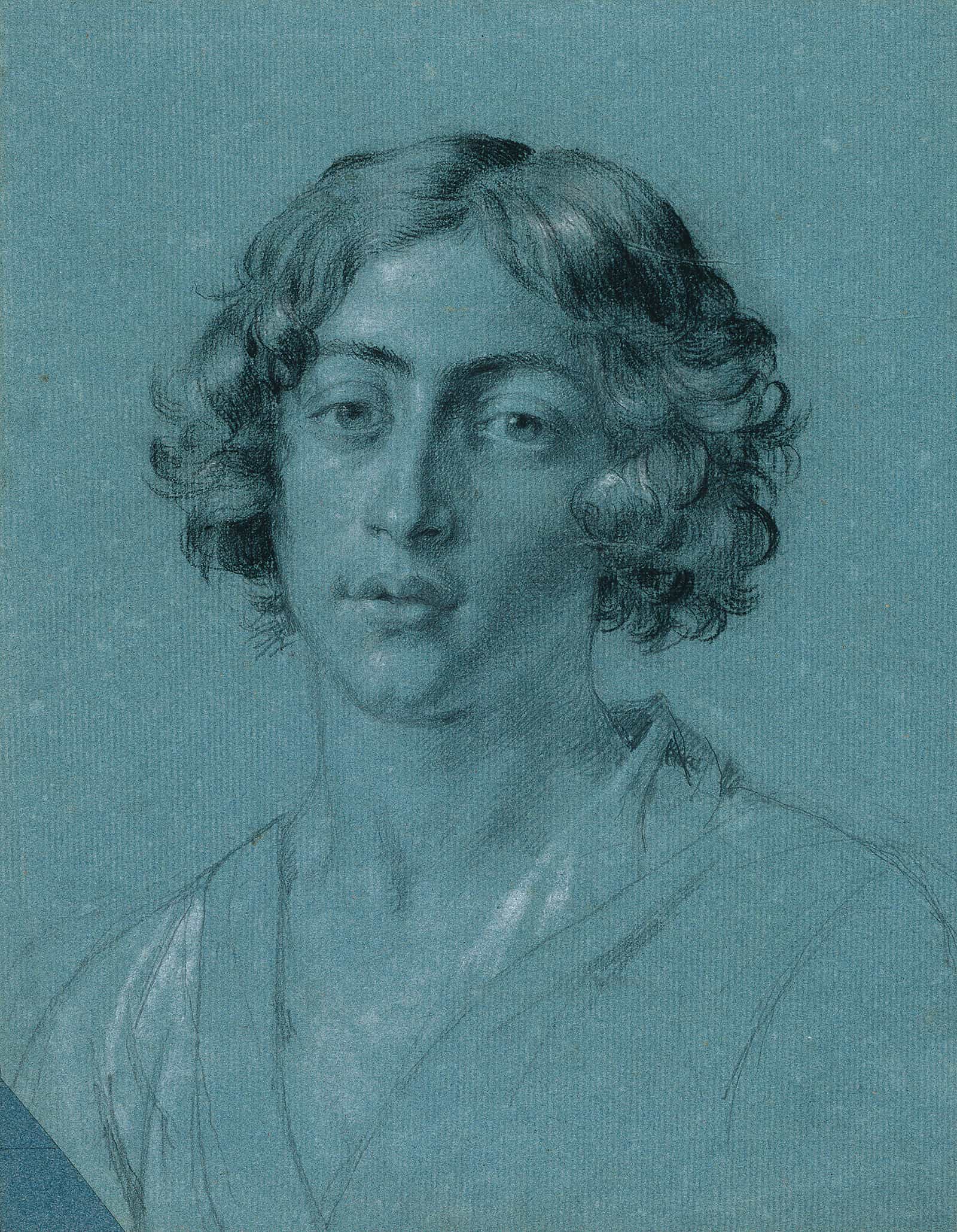 Portratstudie Zu David Mit Dem Haupt Goliaths Before by Johann Peter Krafft