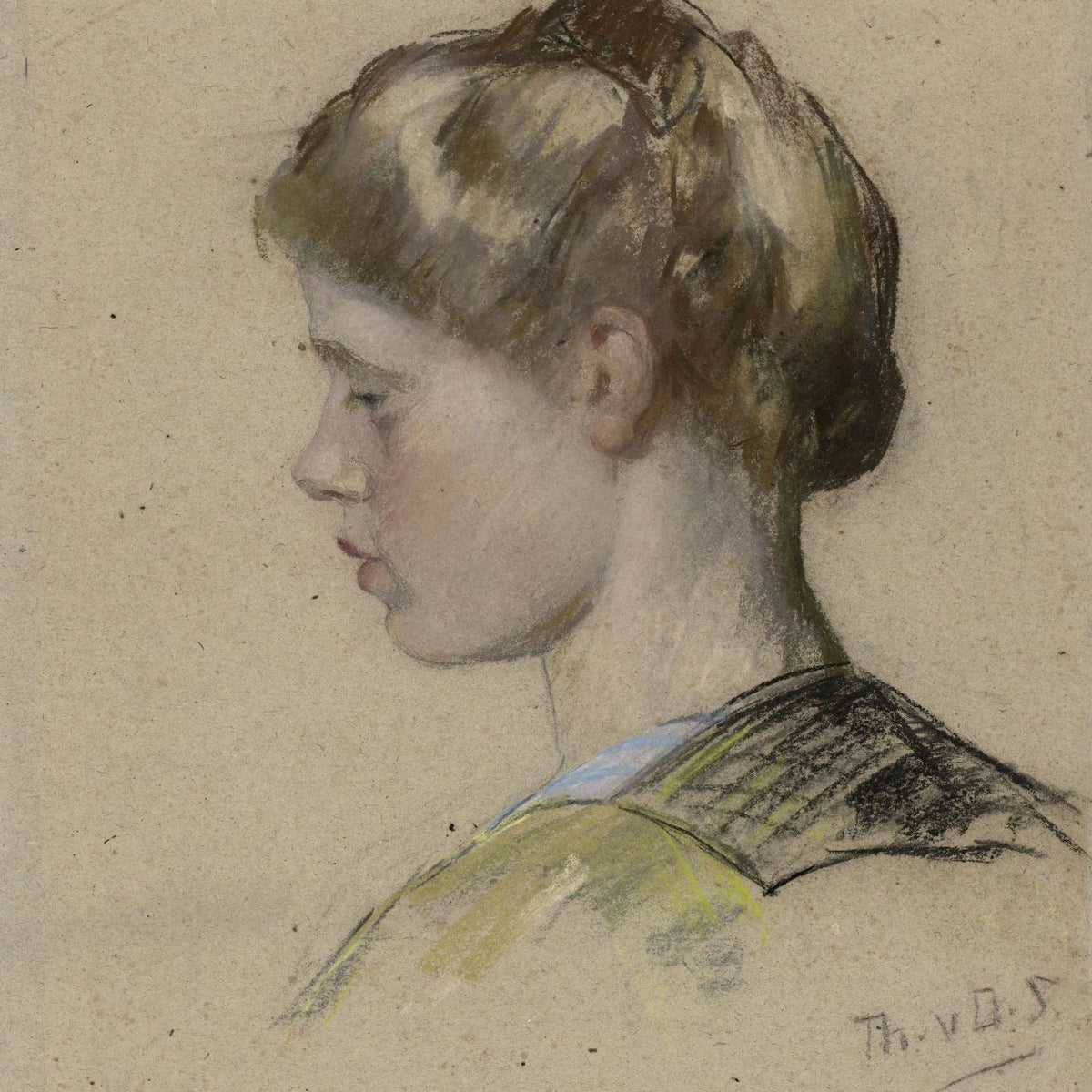 Portret Van Een Jonge Vrouw by Therese Schwartze