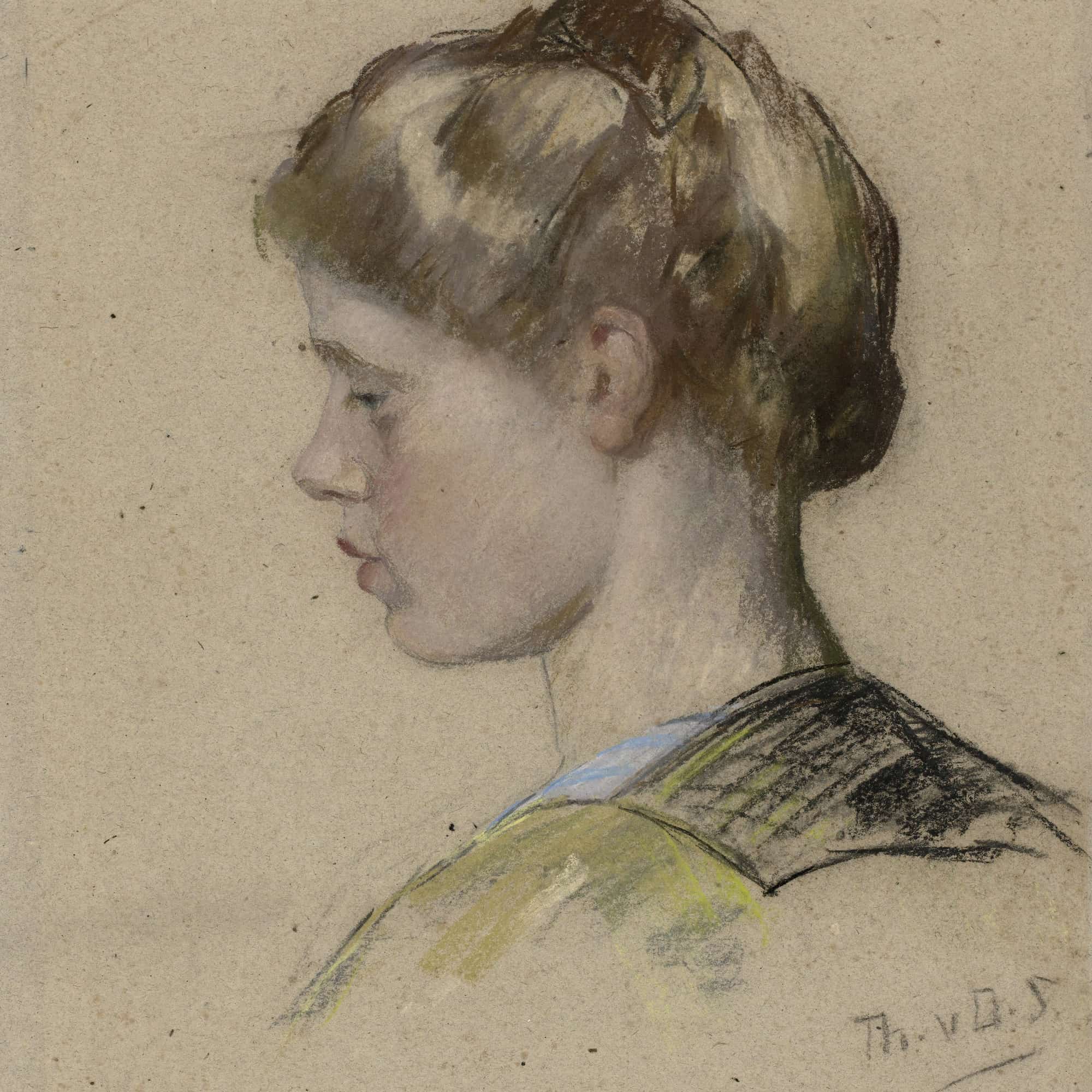 Portret Van Een Jonge Vrouw by Therese Schwartze