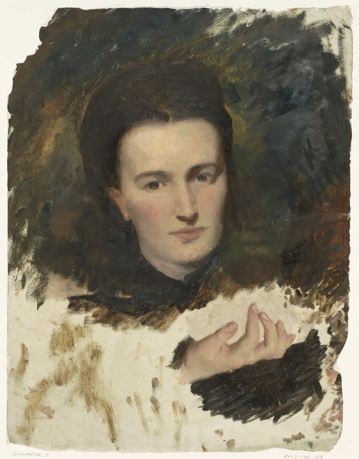 Portret Van Een Vrouw by Therese Schwartze