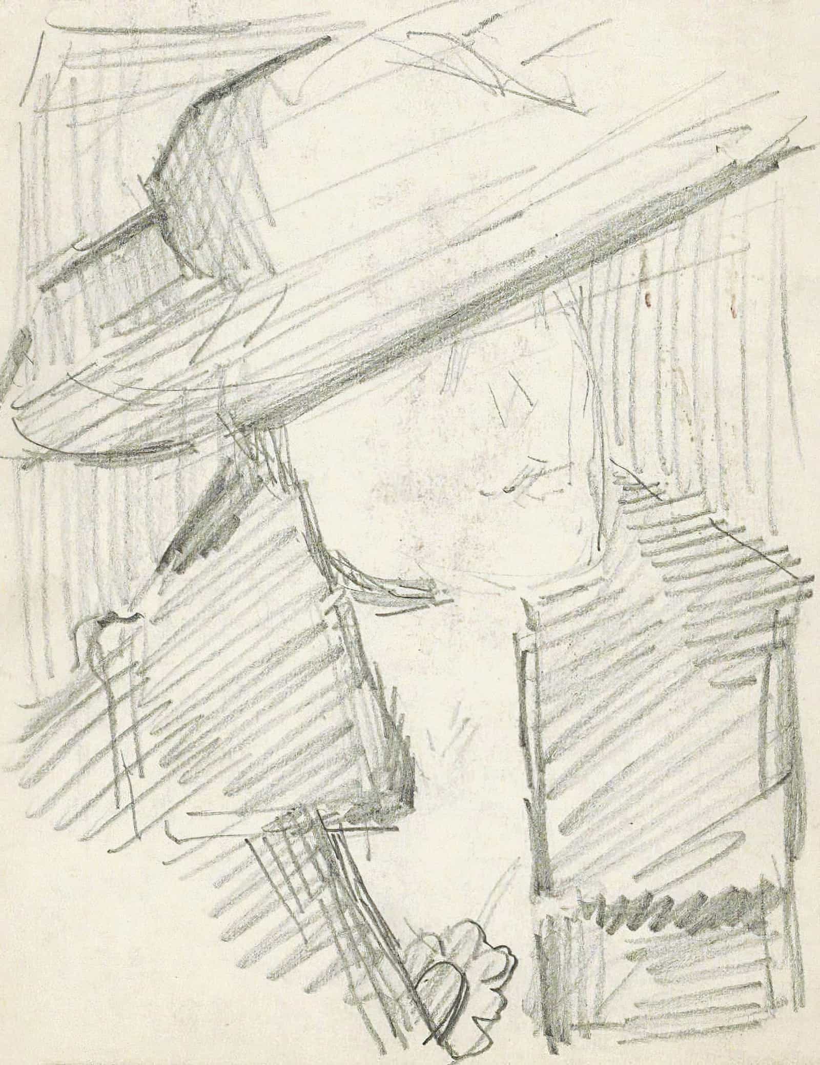 Portret Van Een Vrouw Met Een Hoed by Reijer Stolk