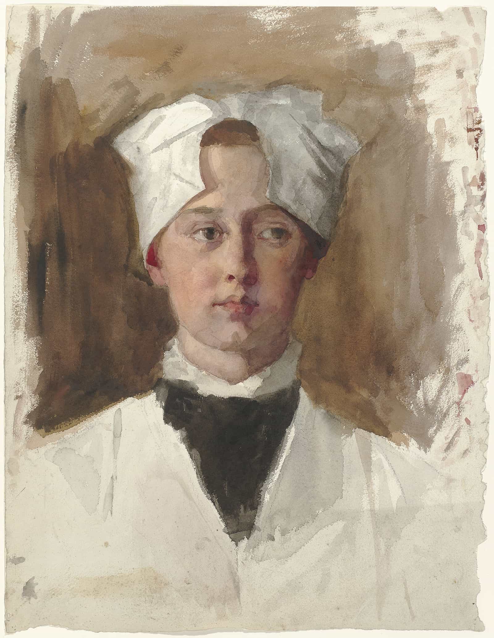 Portret Van Een Weesmeisje  by Therese Schwartze
