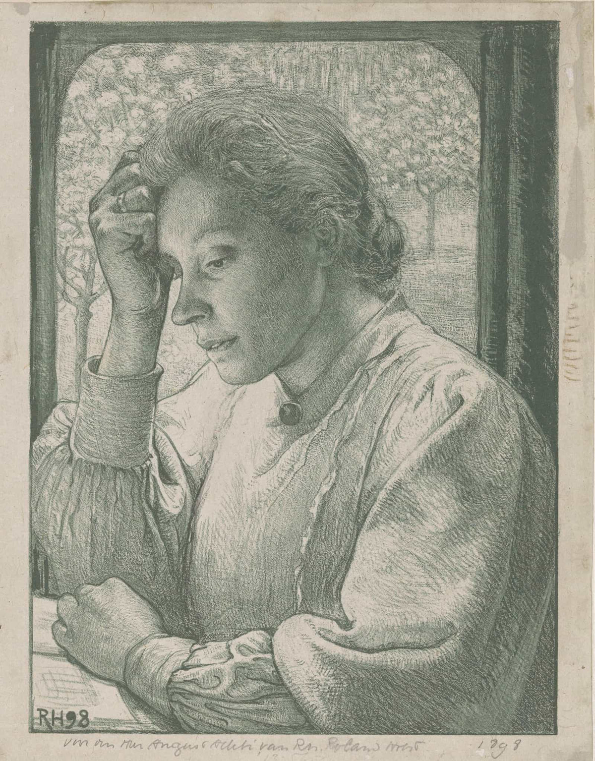 Portret Van Henriette Roland Holst Van Der Schalk by Richard Nicolaus Roland Holst