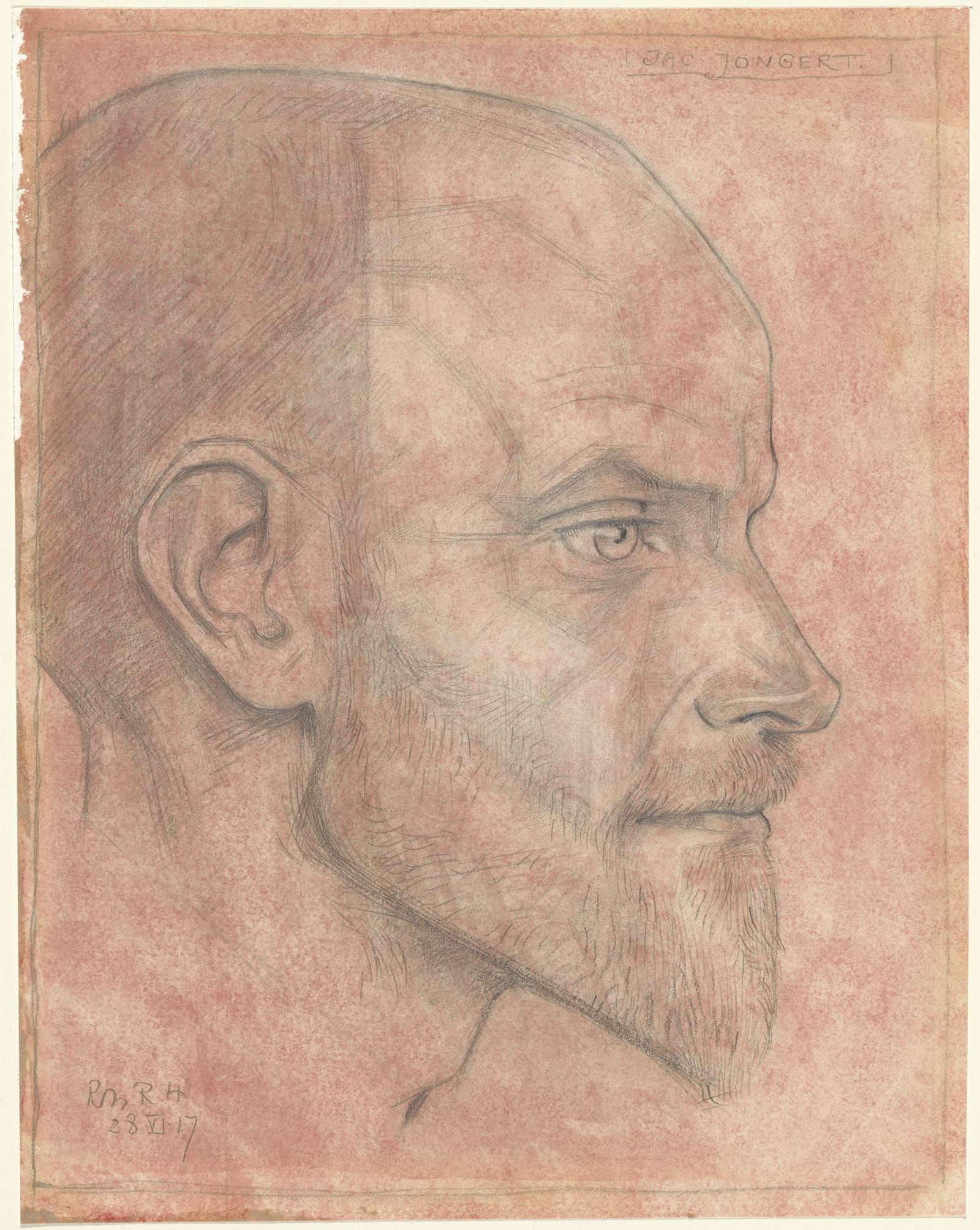 Portret Van Jac Jongert Van Opzij by Richard Nicolaus Roland Holst