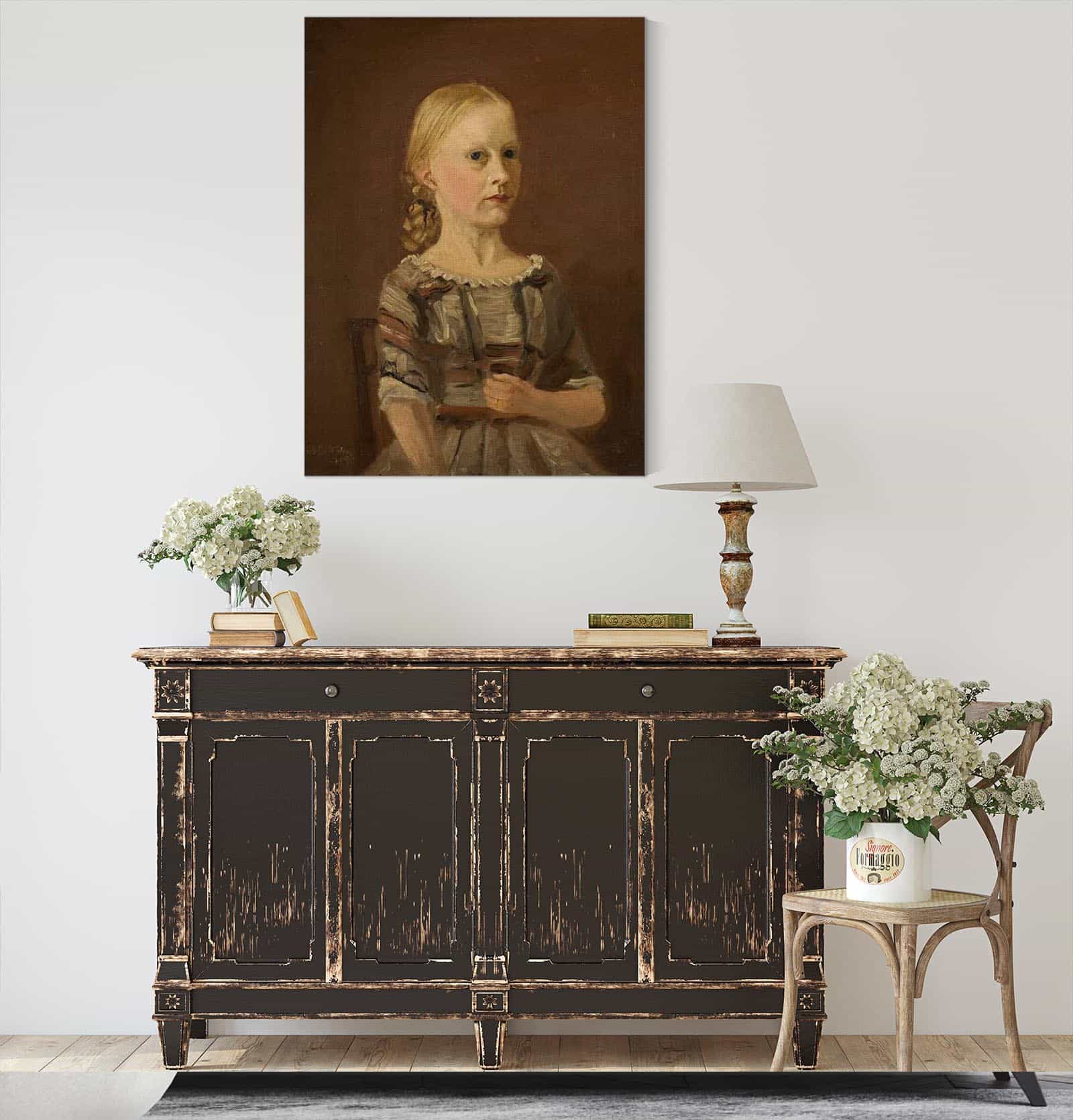 Portrett Av Kunstnerens Kusine Fru Caterine Kamstrup Ar by Amaldus Nielsen