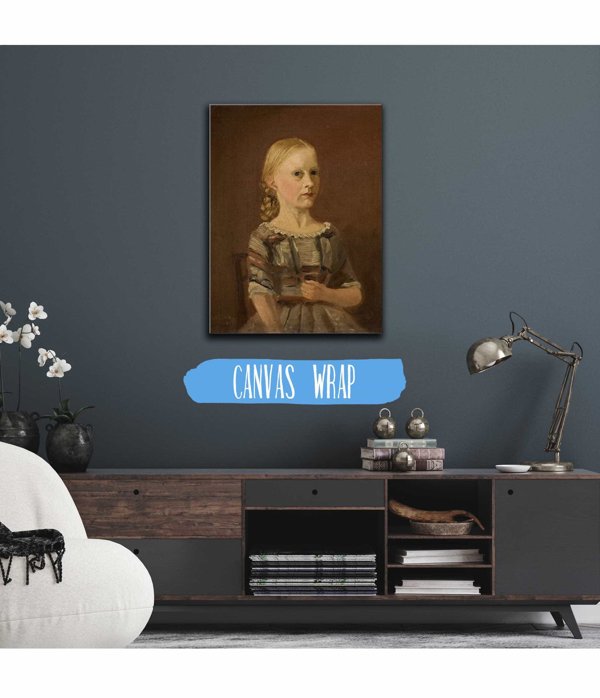 Portrett Av Kunstnerens Kusine Fru Caterine Kamstrup Ar by Amaldus Nielsen
