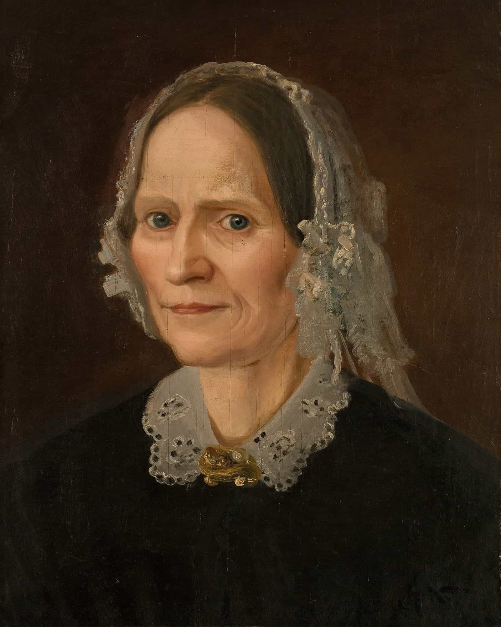 Portrett Av Kunstnerens Mor by Amaldus Nielsen