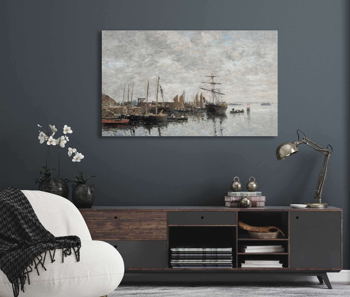 Portrieux Le Port by Eugene Boudin