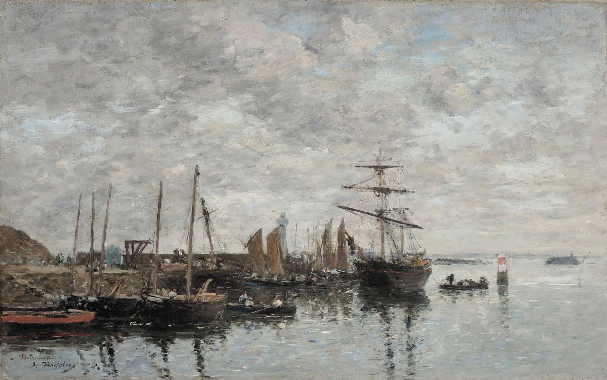 Portrieux Le Port by Eugene Boudin
