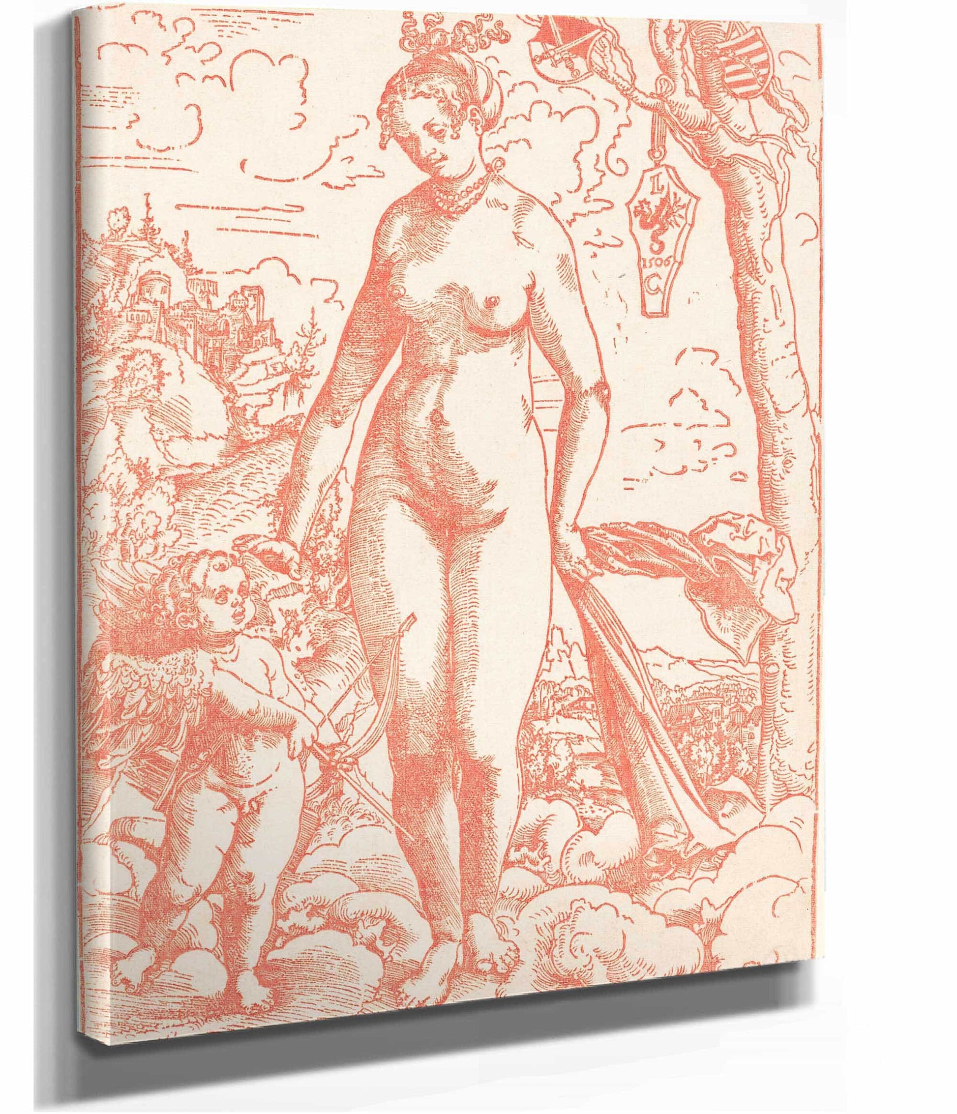 12" x 12" / Canvas Wrap Venus And Cupid   by Lucas Cranach The Elder Posters, Prints, & Visual Artwork