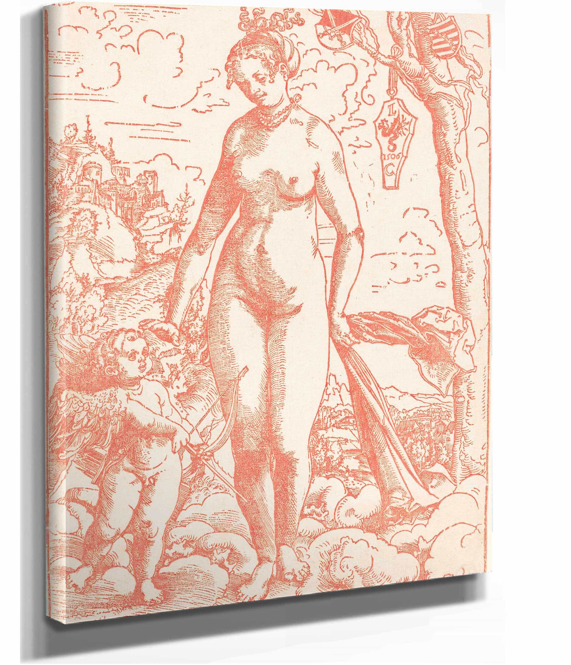 12" x 12" / Canvas Wrap Venus And Cupid   by Lucas Cranach The Elder Posters, Prints, & Visual Artwork