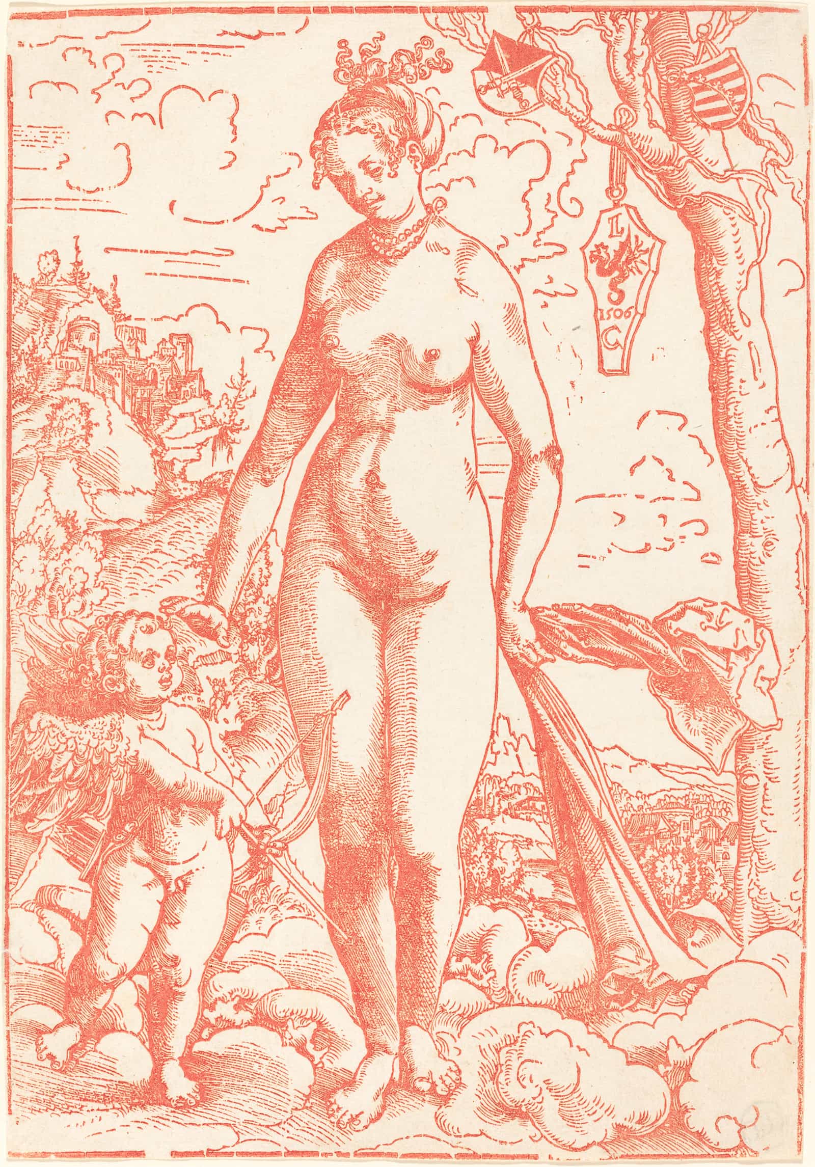 12" x 12" / Canvas Wrap Venus And Cupid   by Lucas Cranach The Elder Posters, Prints, & Visual Artwork