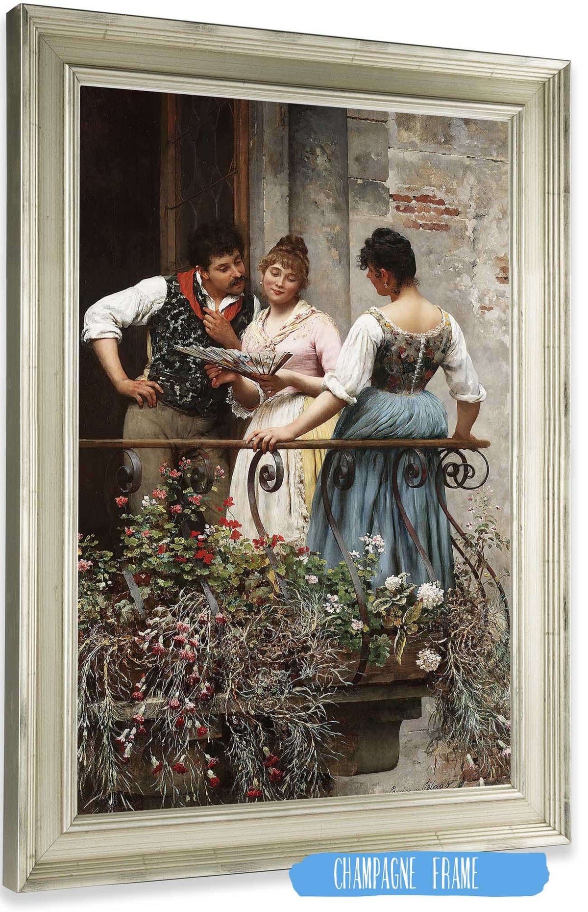 A Favourite Fan by Eugen Von Blaas Posters, Prints, & Visual Artwork