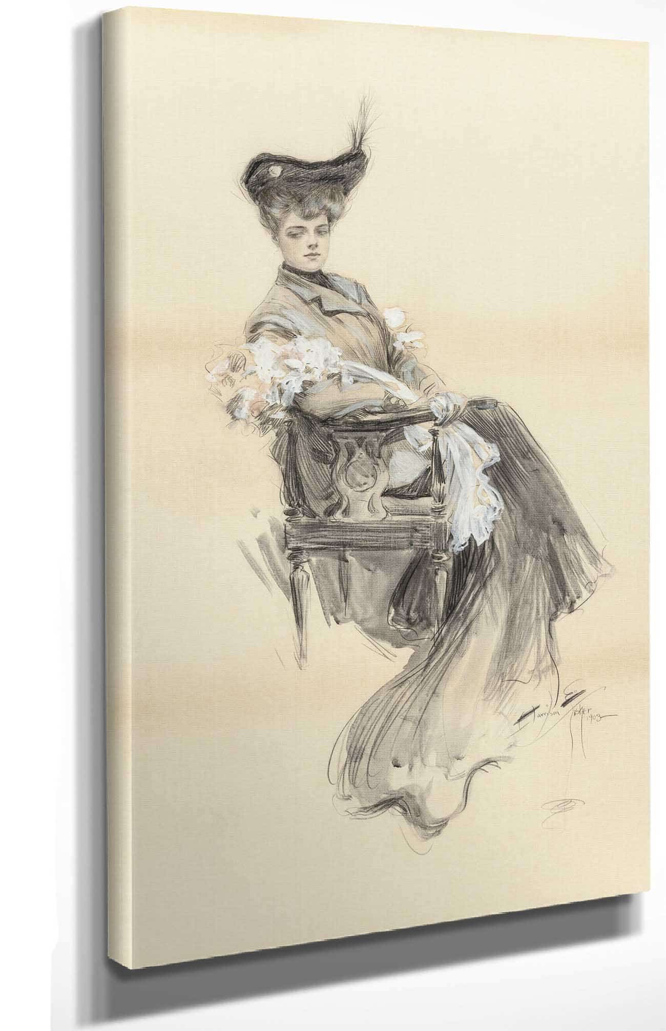 A Lady Of Leisure by Harrison Fisher Posters, Prints, & Visual Artwork