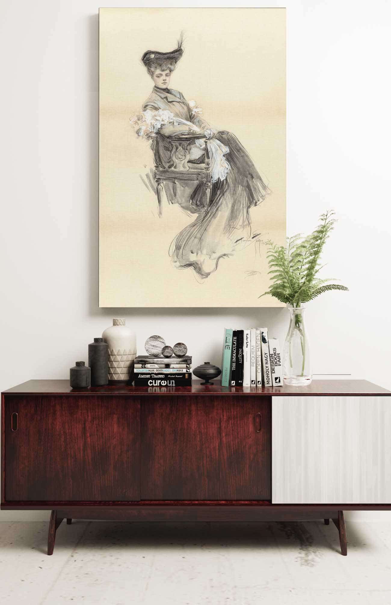 A Lady Of Leisure by Harrison Fisher Posters, Prints, & Visual Artwork