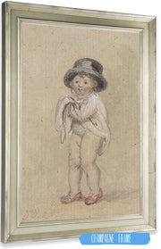 A Little Boy With Red Shoes Child With Red Shoes And A Top Hat by James Ward Posters, Prints, & Visual Artwork